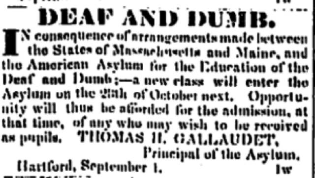 The Connecticut Asylum for the Education and Instruction of Deaf and Dumb Persons