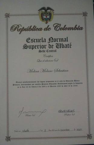 mi grado de básica primaria