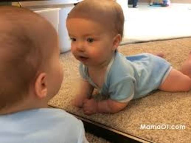 Can push up when on stomach with elbows