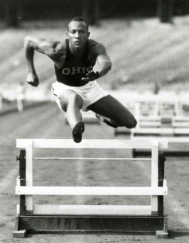Jesse Owens Sets World Record