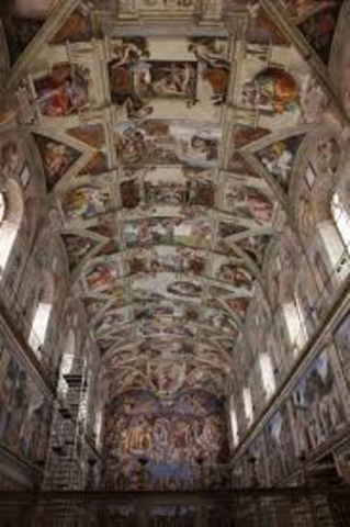 Michelangelo starts the Sistine Chapel
