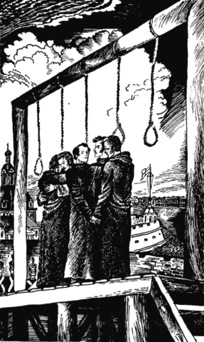 Исполнение приговора над осуждёнными декабристами.