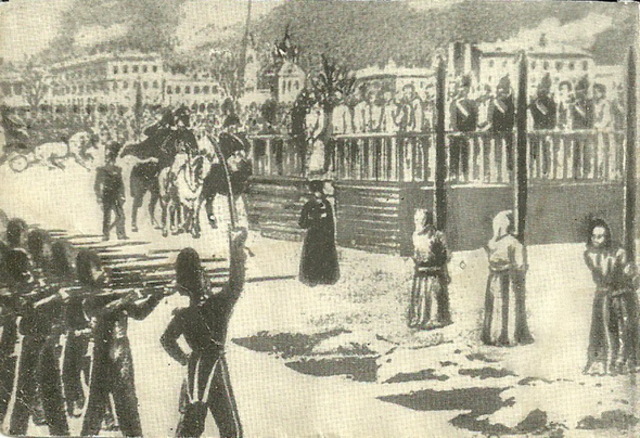 Исполнение приговора над петрашевцами.