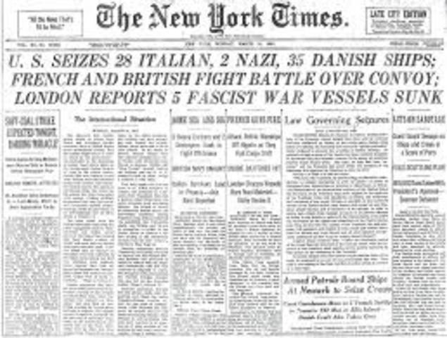 U.S. Seizes Axis Ships