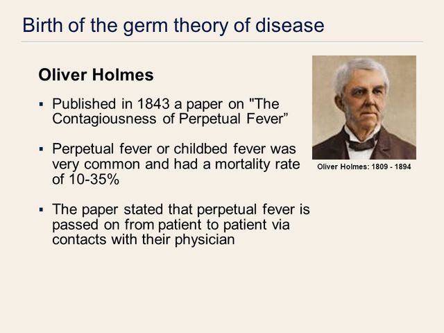 The Germ Theory of Disease is published