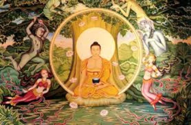 Prince Siddhartha Gautama becomes the Buddha
