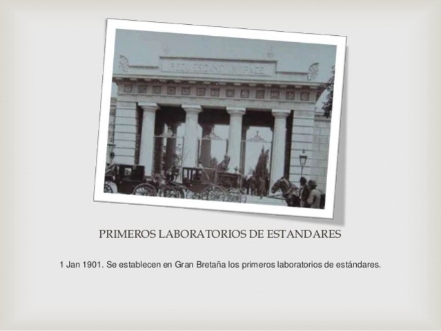 Primeros Laboratorios de estándares