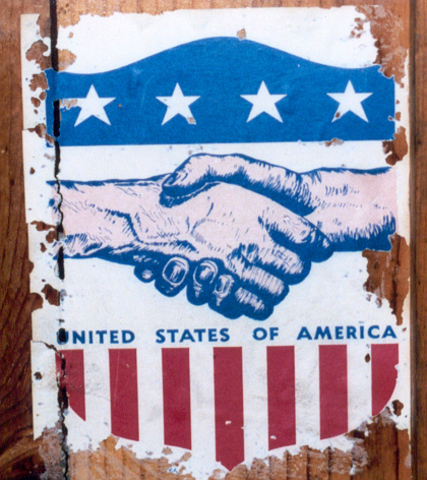 The United States gave Britain war supplies and old naval warships in return for  military bases in Bermuda and the Caribbean