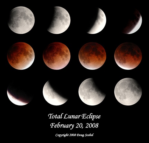 Eclipse total de luna desde las 3:01 hasta las 3:51
