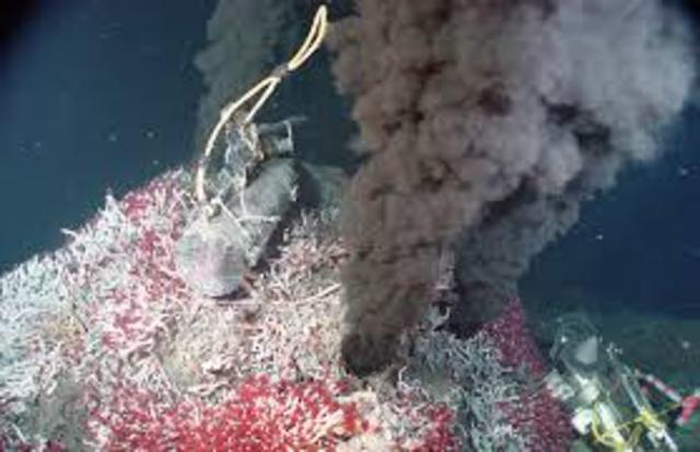 •	Deep sea hydrothermal vents and associated life around them are discovered