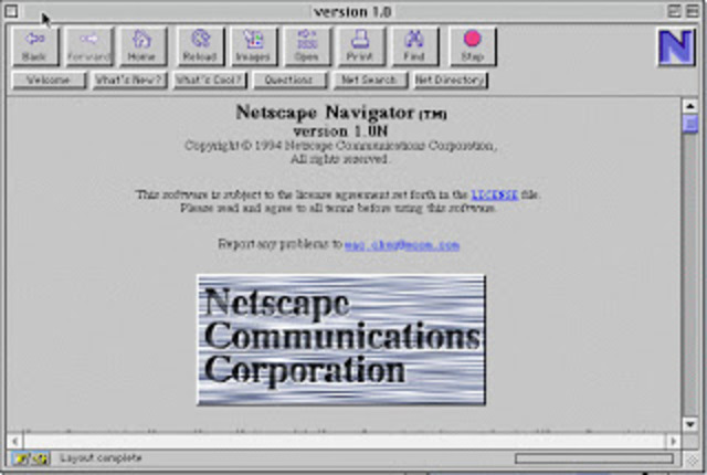 Fundação da Netscape Communications e o primeiro browser