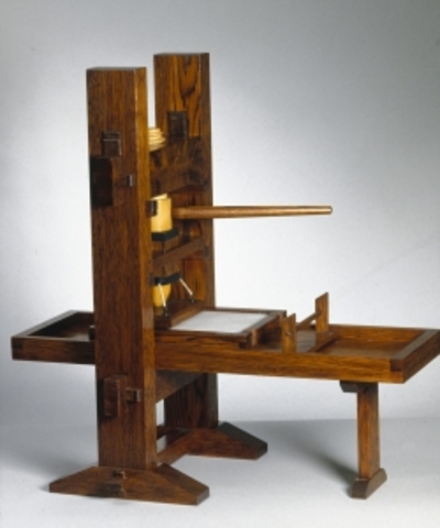 Gutenberg Uses a Printing Press