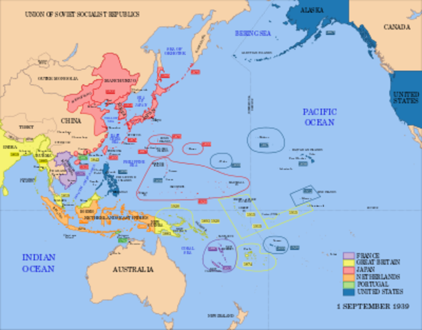Start of the War in Pacific Theater