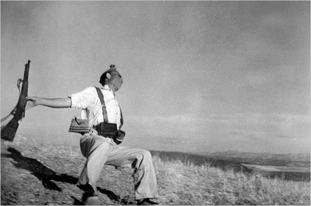 r. capa, muerte de un miliciano