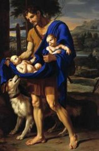 romulus founds (starts) rome