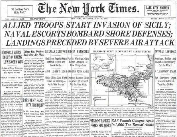 Allied Troops Lands in Sillcy