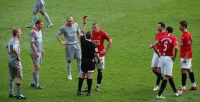 most red cardes given in a match