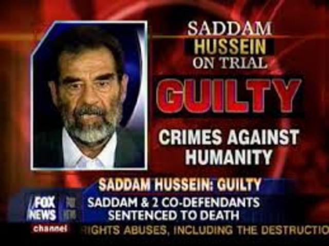 Saddam Hussein found guilty