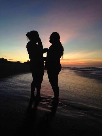 I went to the beach with my friends