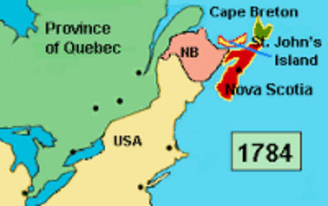Settlement of loyalist in Canada