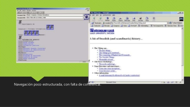 Primera generación de los sitios Web