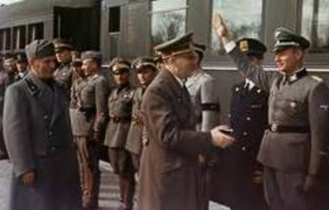 Mossolini made an agreement with Hitler