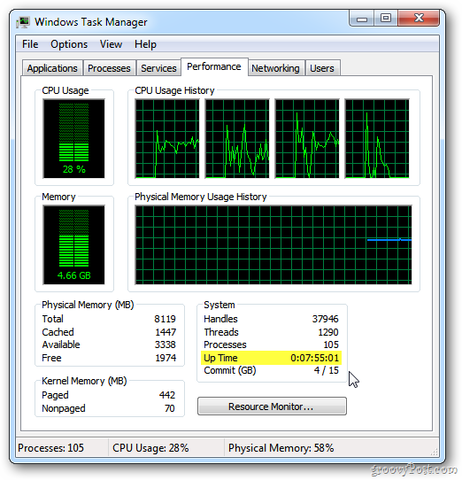 How Long Your Computer Has Been Up and Running