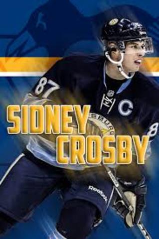 Crosby scores his first NHL goal