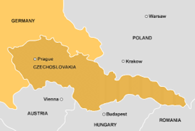 Nazis take Czechoslovakia.