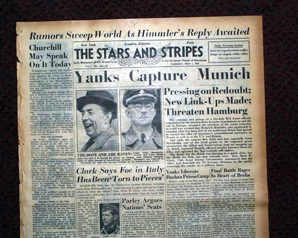 Mussolini is captured and hanged by Italian partisans