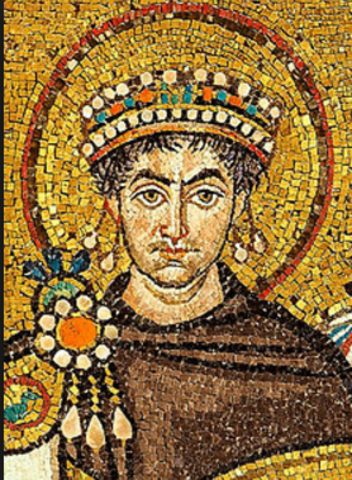 Justinian I becomes Byzantine emperor