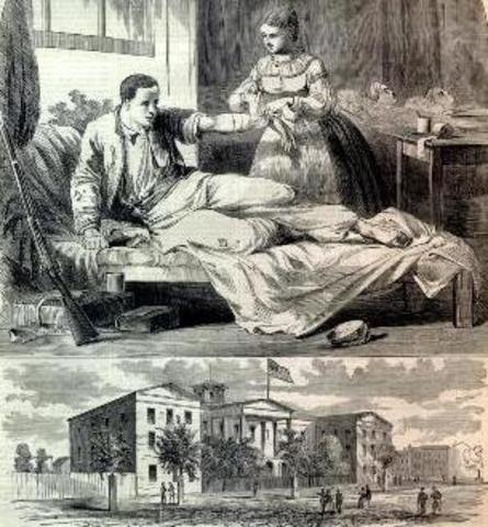 1861 Helps in the civil war