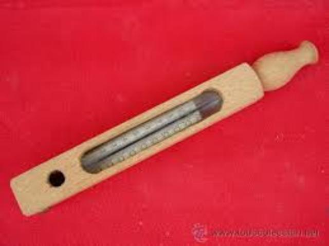 Invención el termómetro de agua por Galileo Galilei