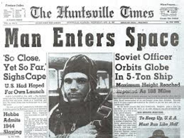 Soviet Union Launches First Man into Space