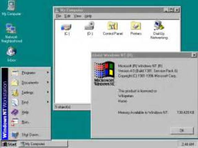 Windows NT Workspace