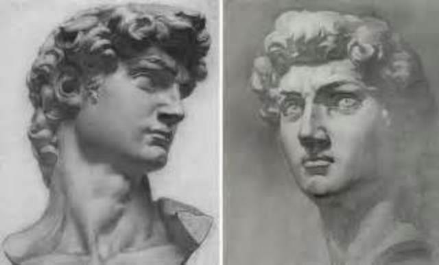 Michelangelo starts The David