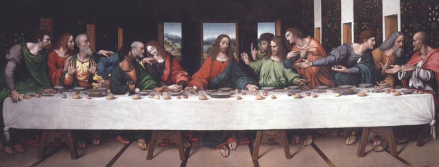 Da Vinci paints The Last Supper