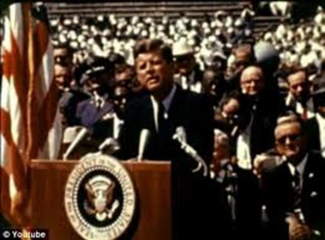 President John F. Kennedy Challenges The Nation To Go To The Moon