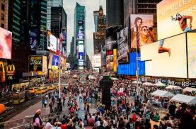 Walking around Time Square