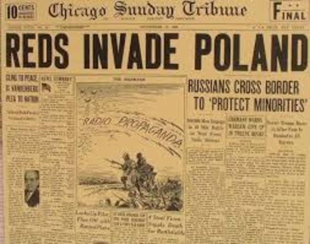 Poland invaded by Soviet Union