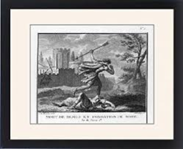 Romulus founds (starts) rome