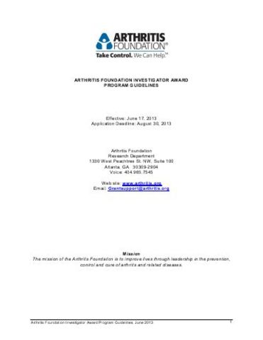 Investigator Award Program