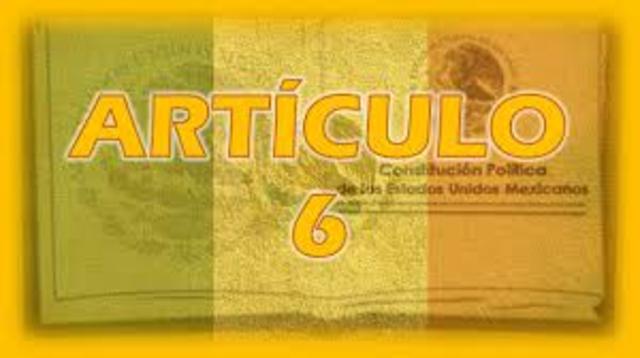 Reforma al Art. 6 Constitucional