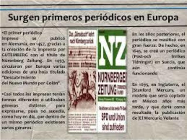 Periódico, primer medio de comunicación masiva en Alemania