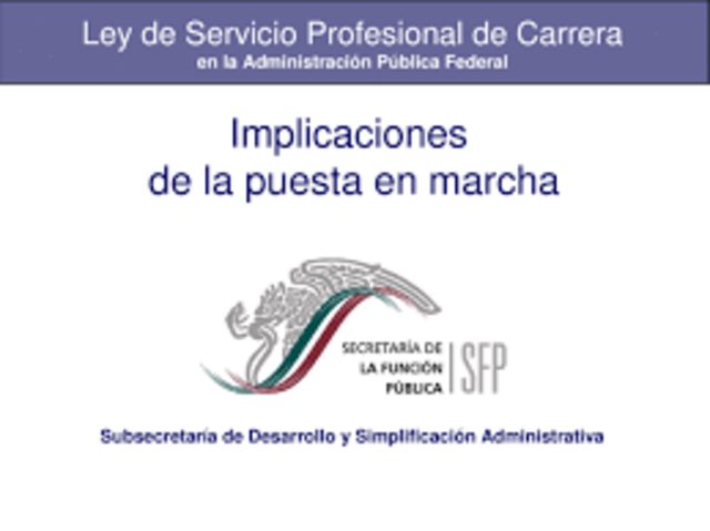 Ley del Servicio Profesional de Carrera en la Administración Pública Federal