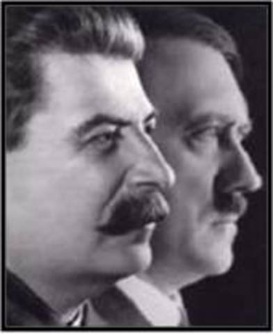 Stalin and Hitler sign a "Non-Aggression Pact"