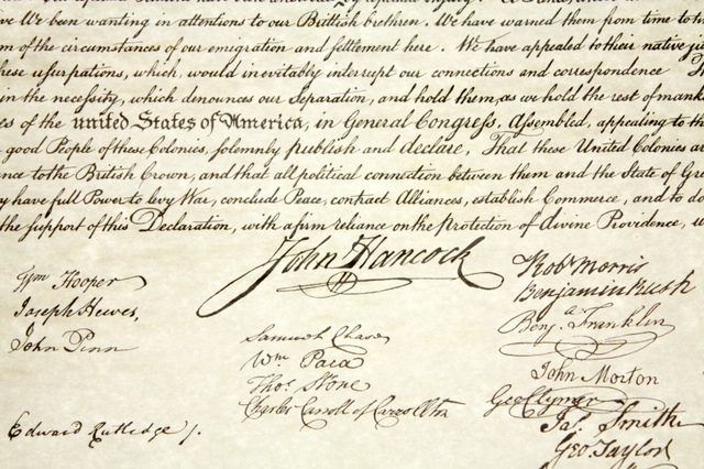 Signed Declaration of Independence