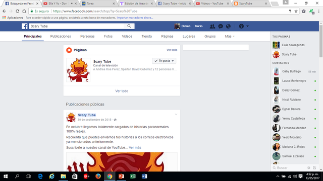 Creación en Facebook