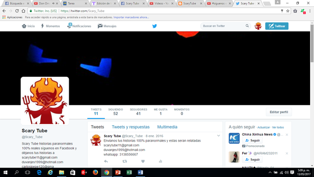 Creación en Twitter
