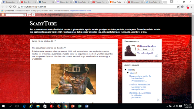 Creación de Blogger